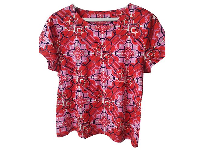 Kelly Camiseta Hermès de algodón roja