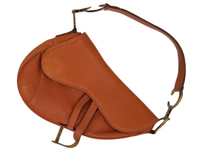 Dior Saddle Bag Tasche Braun Leder  ref.261196