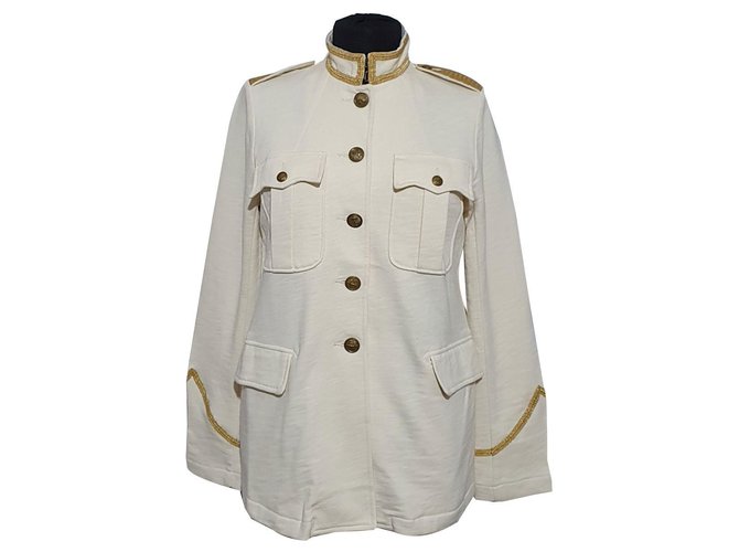 Ralph Lauren Vestes Coton Blanc Multicolore Doré  ref.261250
