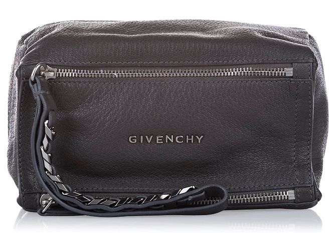 Givenchy Grey Pandora Leder Clutch Bag