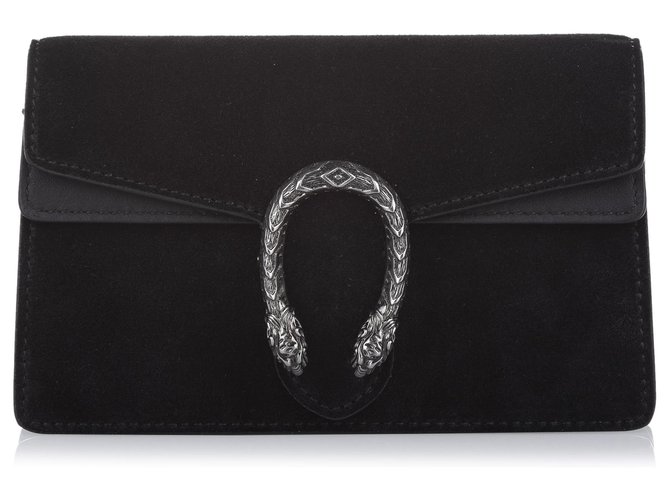 gucci black suede bolsa