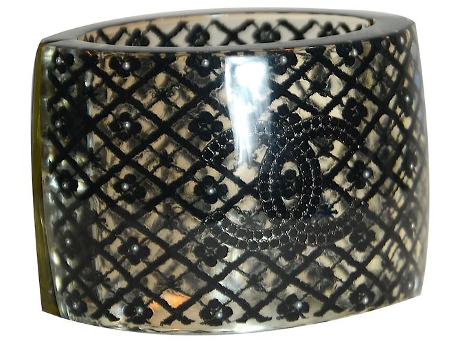 Chanel Bracciali Nero Plastica