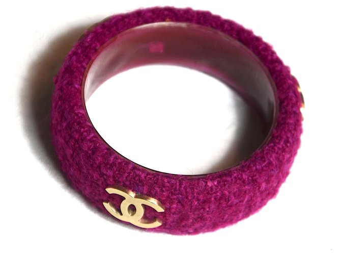 Chanel Armbänder Pink Tweed  ref.261419