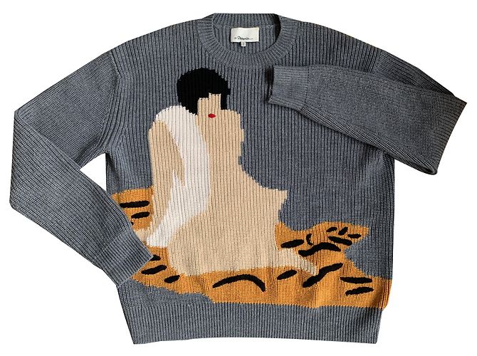 3.1 Phillip Lim Grauer Wollpullover Unisex