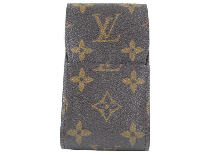 Louis Vuitton Étui à cigarettes Brown Cloth  ref.261621