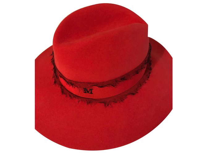Maison Michel Hats Red  ref.261654