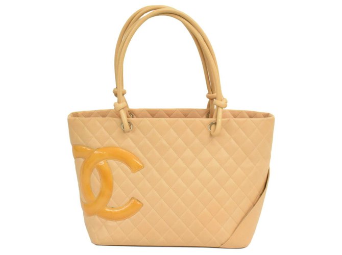 Chanel handbag Beige Leather  ref.261681
