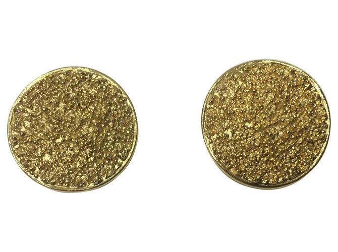 Yves Saint Laurent Earrings Golden Metal  ref.261733