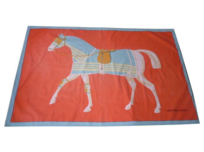 Hermès HERMES Vintage Baumwolle Pareo Mehrfarben
