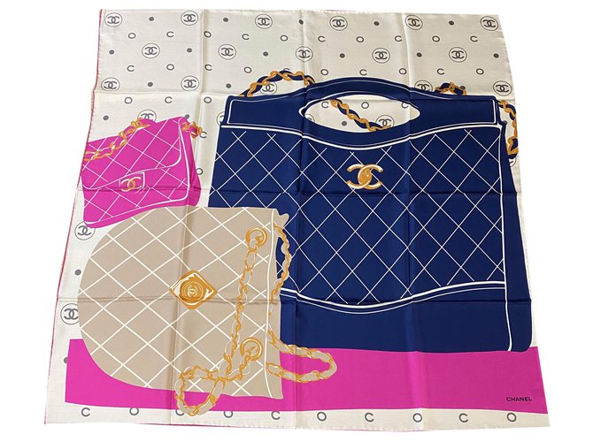 chanel foulard Multiple colors Silk  ref.261880