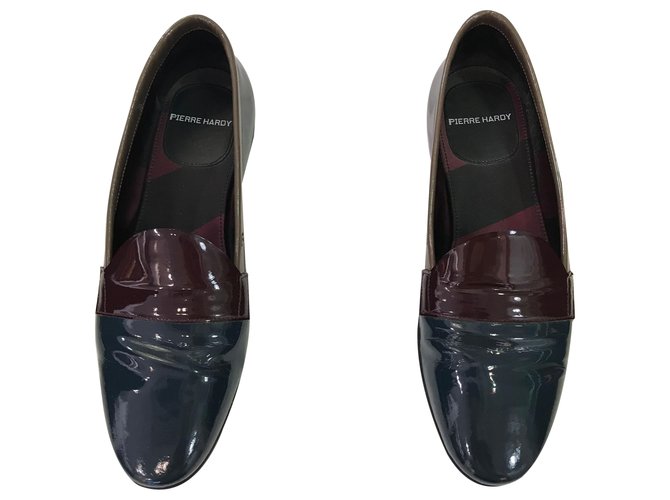 Pierre Hardy Church´s Loafers Dark red Dark green Patent leather  ref.261932