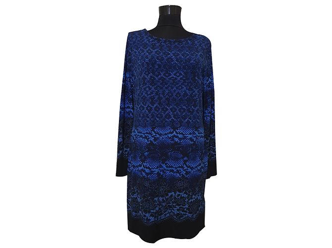 Michael Kors Kleid Blau Mehrfarbig Mehrfarben