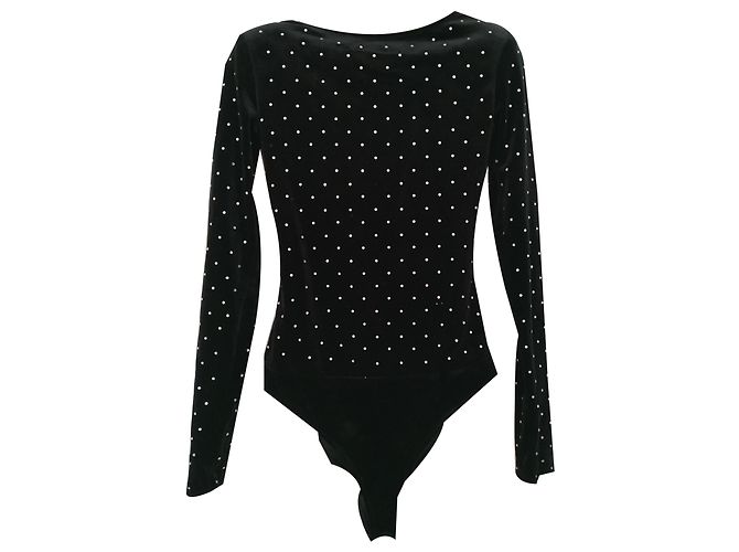 Autre Marque Bershka Stud Samt Körper Schwarz