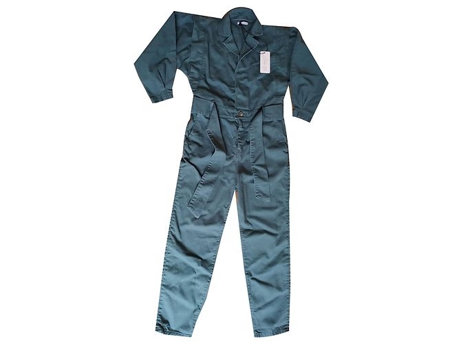 Autre Marque Mono de algodón verde azulado estilo años 80