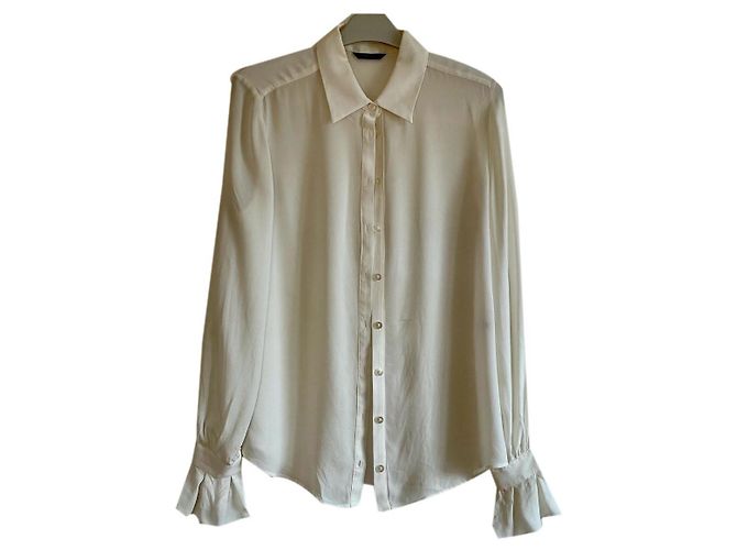 Guess Marciano Seidenbluse in Eggshell Aus weiß