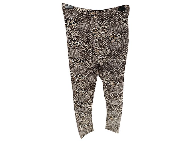 Chanel calça, leggings Preto Branco Dourado