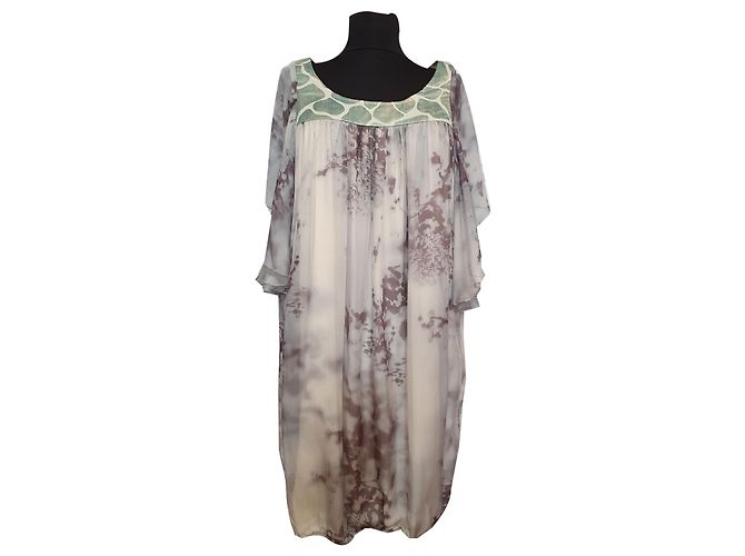 Autre Marque Vestido de seda Drappa Dot Deluxe Multicolor