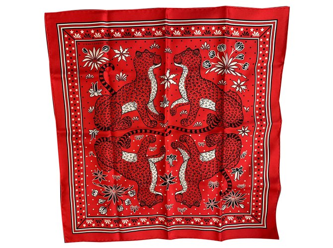 Hermès leopardi Rosso Seta