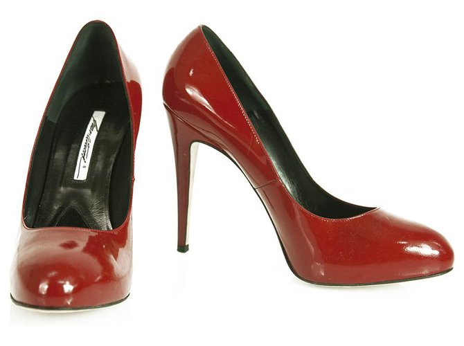 Brian Atwood Red Patent Leather High Heel Pumps Shoes size Eur 40.5  ref.262145