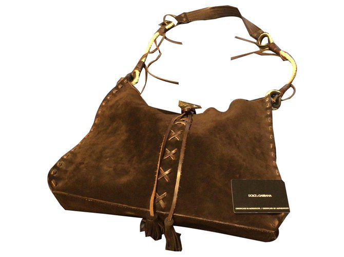 Dolce & Gabbana Bag with certificate Dark brown Deerskin  ref.262200