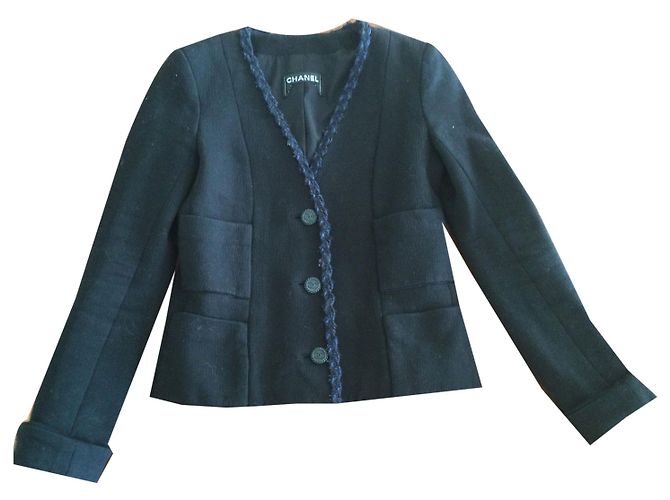 Giacca Chanel in cotone nero