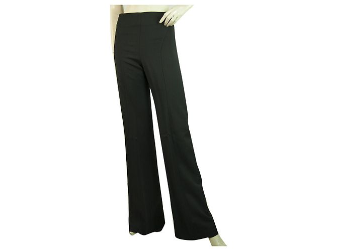 Dsquared2 Dsquared 2 D2 Schwarze Wolle hoch taillierte Flair Beinhose Hosengröße 40