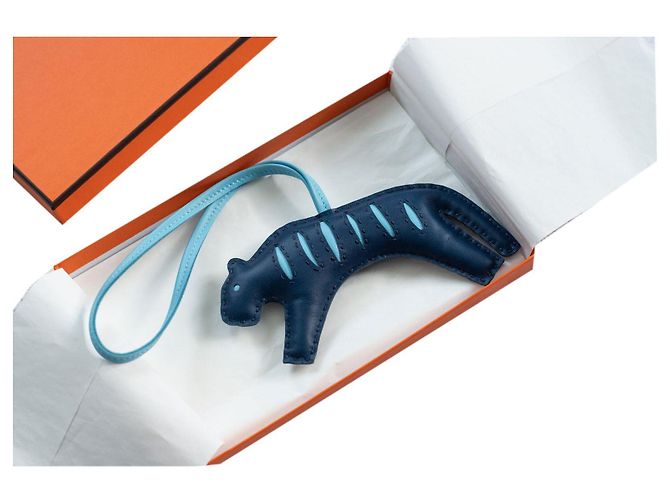 Hermès RooRoo Bag Charm Blue Leather 