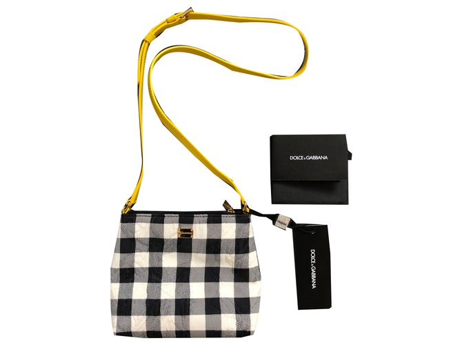 Dolce & Gabbana Bambino Gingham Bag Multiple colors Cotton  ref.262307