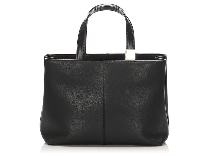Burberry Black Leather Handbag Pony-style calfskin  ref.262356