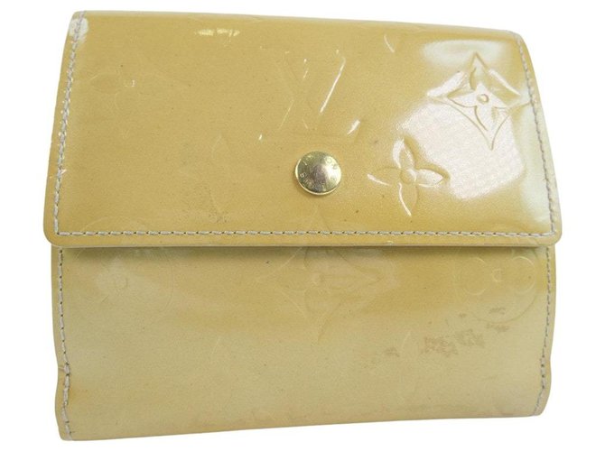 Louis Vuitton Portefeuille Elise Yellow Leather  ref.262542