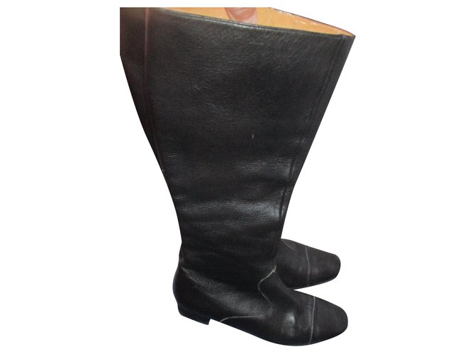 Robert Clergerie Boots Black Leather  ref.262552