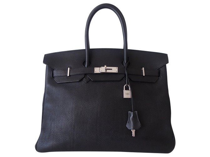 Acapulco Hermès HERMES BIRKIN BAG 35 Noir Black Leather  ref.262639