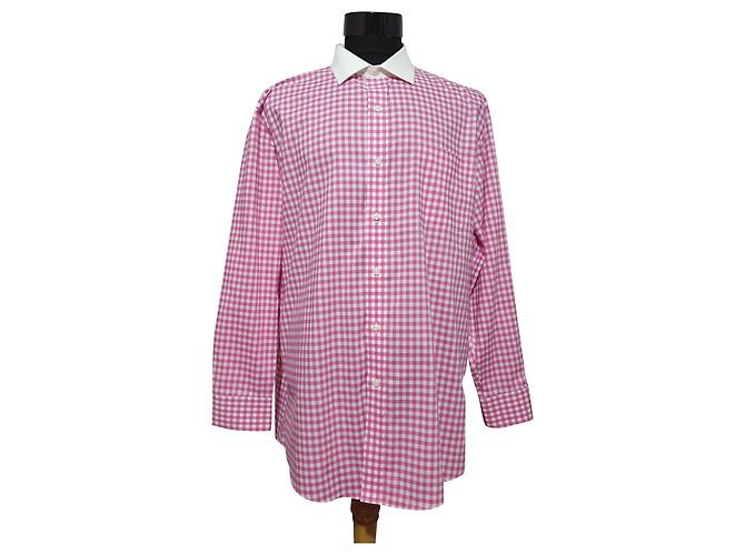 Camicia Vichy Ralph Lauren Rosa e Bianca Cotone Bianco