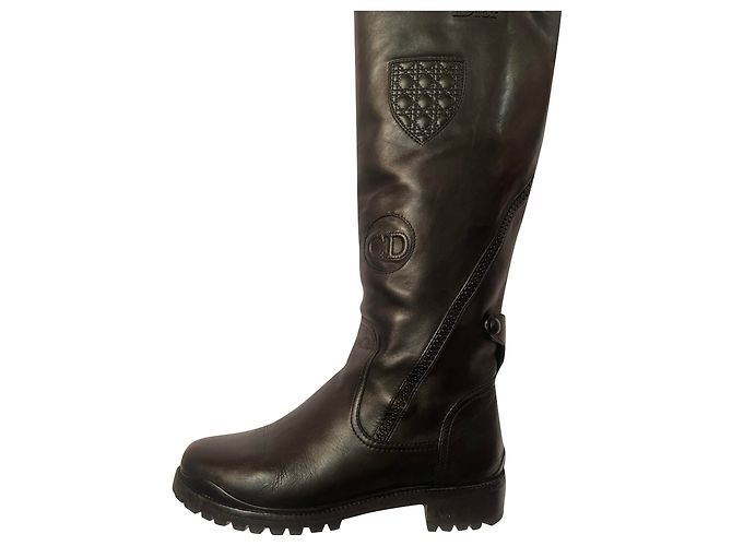 Botines Dior de piel negra Negro