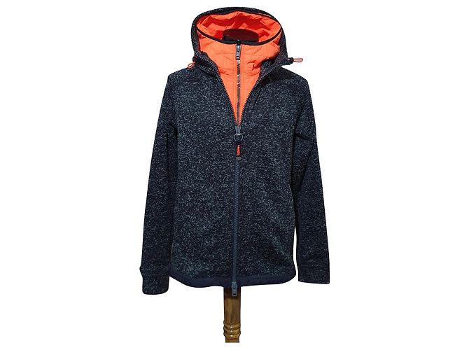 Superdry Storm Blizzard Ziphood Orange Dunkelgrau Anthrazitgrau