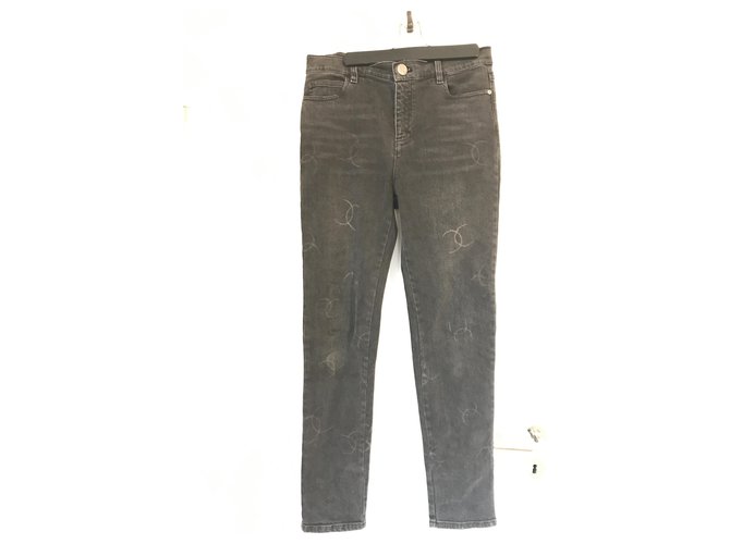 Chanel CC Jeans Dark grey Denim  ref.262921