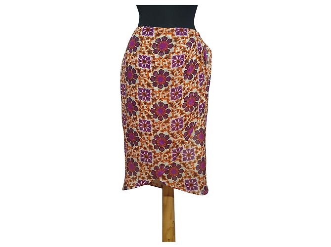 Gonna in seta Escada multicolore