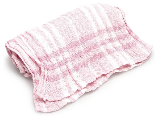 Burberry Pink Plaid Knit Scarf Cotton Cloth  ref.263105