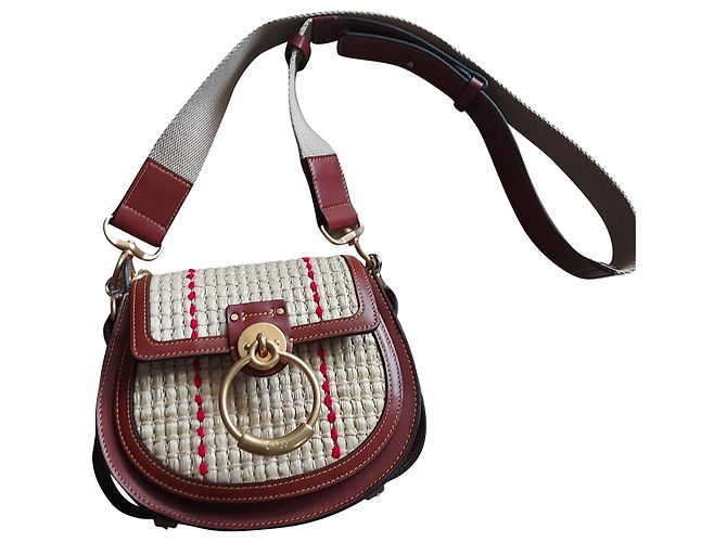 Chloé Tess piccola Marrone Crudo Pelle