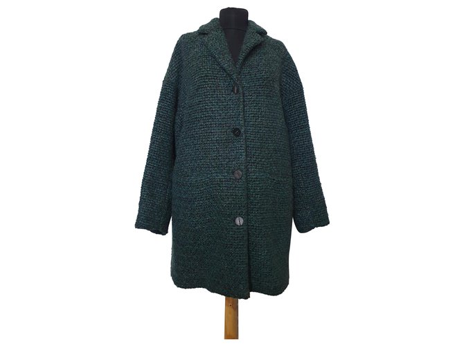 Autre Marque Rabens Saloner Green Grey Polyester Wool Mohair  ref.263280