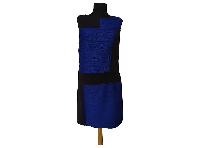 Cynthia Rowley Kleid Blau Schwarz