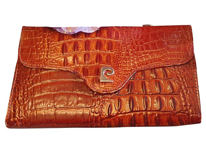 Louis Féraud Vintage Wallet Cognac Synthetic Exotic leather  ref.263322