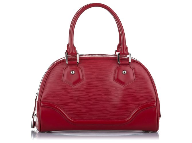 Louis Vuitton Red Epi Bowling Montaigne PM Leather  ref.263323