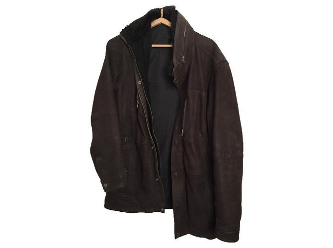 Autre Marque Cappotto in pelle Burton Marrone