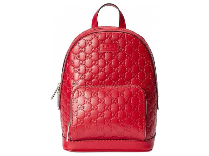 Gucci Taschen Aktentaschen Rot Leder  ref.263528