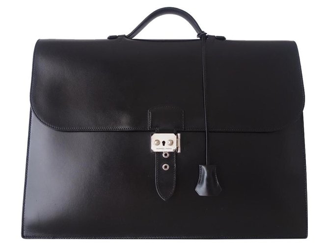 Hermès dispatch bag Black Leather  ref.263534