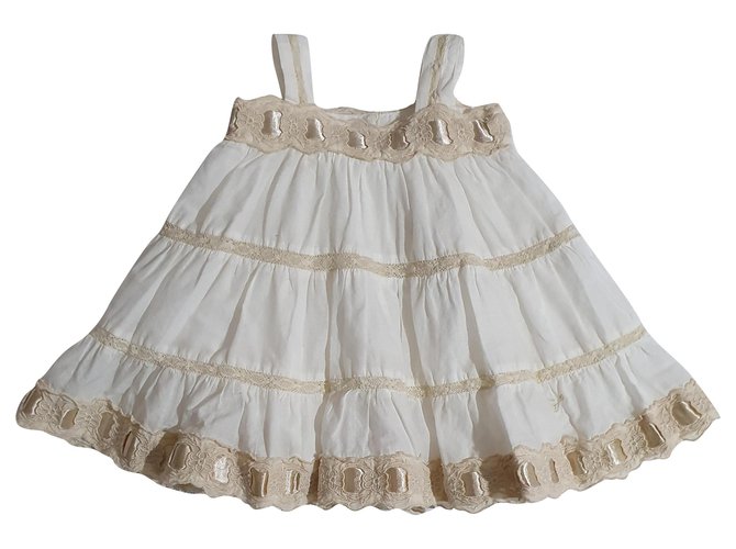 Twin Set Dresses White Cotton  ref.263556