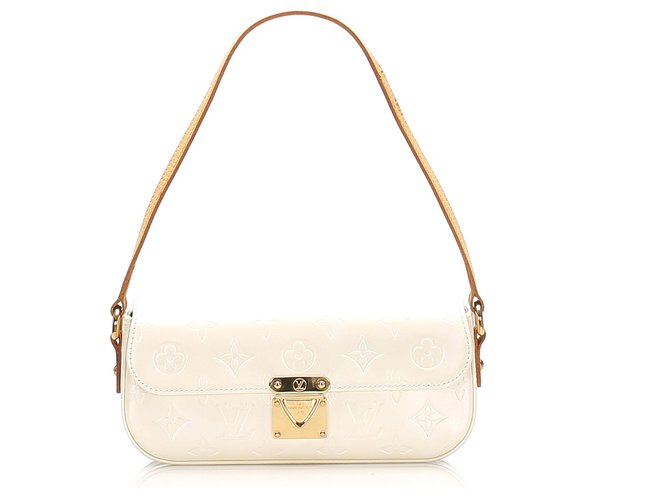 Louis Vuitton Louis Vuitton Malibu Street White Perle Vernis Leather