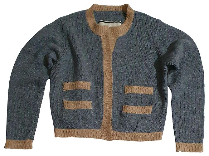 By Malene Birger Strickjacke aus Lammwolle Grau