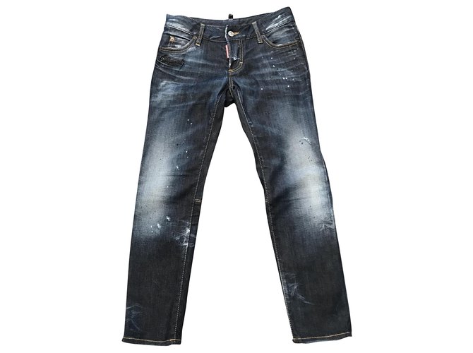 Dsquared2 jeans Coton Elasthane Bleu  ref.263691